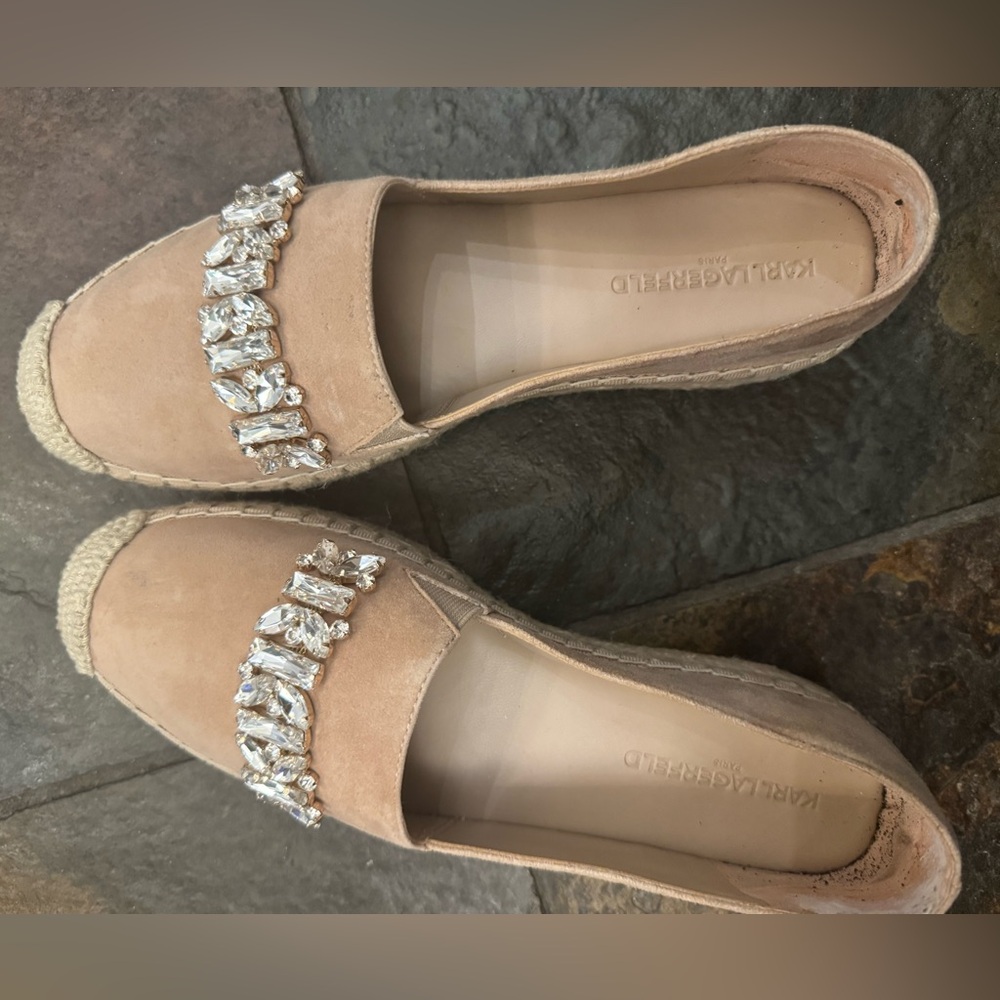 Karl Lagerfeld Paris leather espadrilles size US 7-7.5